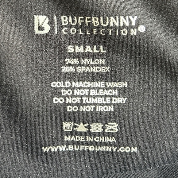 BuffBunny Onyx Black White Contrast Samba High-Waisted Leggings Size Small - Picture 7 of 11